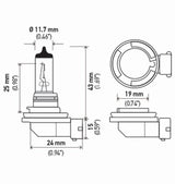 Hella Optilux H11 55W XY Extreme Yellow Bulbs (Pair)