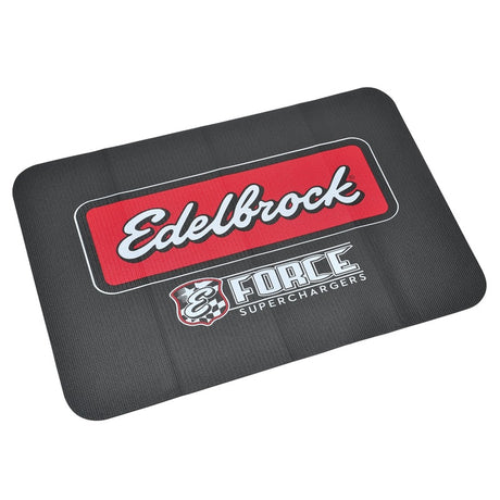 Edelbrock Racing Fender Cover - PVC Foam Mat - 2 Color Printed Edelbrock Racing Logo - Rowdy Warehouse 