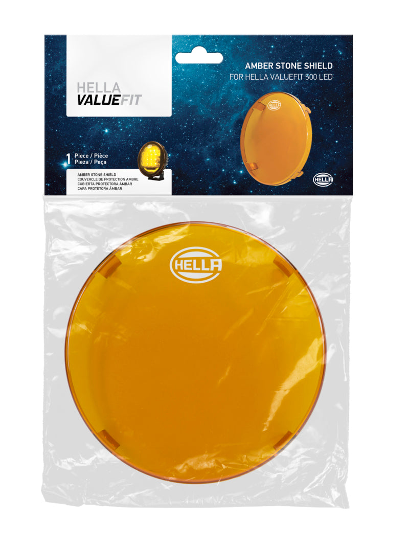 Hella 500 LED Driving Lamp 6in Amber Cover - Rowdy Warehouse 