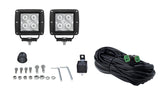 Hella HVF Cube 4 LED Off Road Kit - 3.1in 2X12W - Rowdy Warehouse 