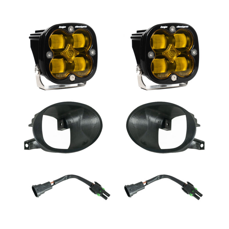 Baja Designs 19-22 Mercedes Benz Sprinter Squadron SAE Fog Pocket Light Kit - Amber - Rowdy Warehouse 