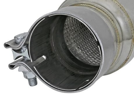 aFe MACH Force-Xp 409 SS Resonator 3in. Inlet/Outlet / 4in. Diameter / 12in. Body / 16in. Length - Rowdy Warehouse 