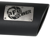 aFe Power Diesel Exhaust Tip Black- 4 in In x 5 out X 12 in Long Bolt On (Right) - Rowdy Warehouse 