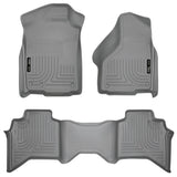 Husky Liners 03-08 Dodge Ram 1500/2500/3500 Quad Cab WeatherBeater Combo Gray Floor Liners