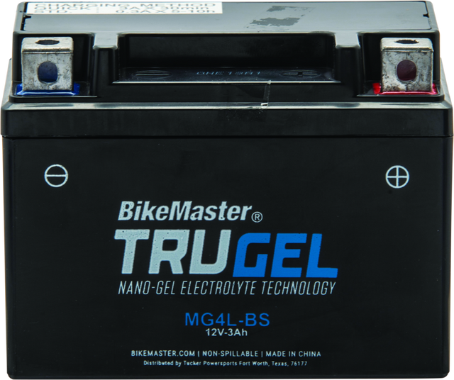 BikeMaster Trugel Battery MG4L-BS - Rowdy Warehouse 