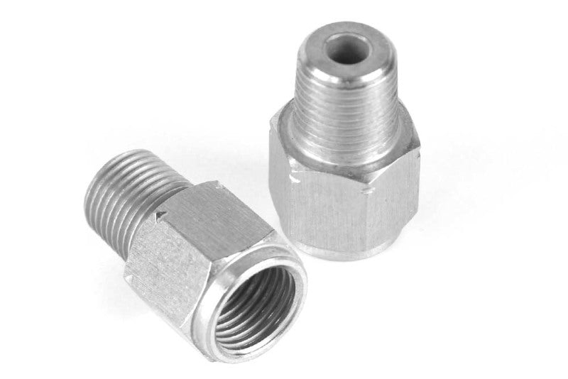 Haltech M10 x 1.0 to 1/8 BSPT Adaptor - Stainless Steel - Rowdy Warehouse 