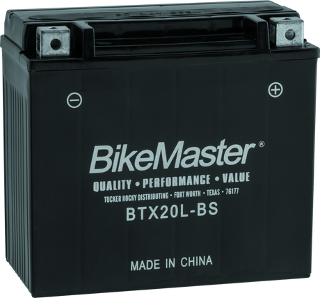 BikeMaster BTX20L-BS Battery - Rowdy Warehouse 