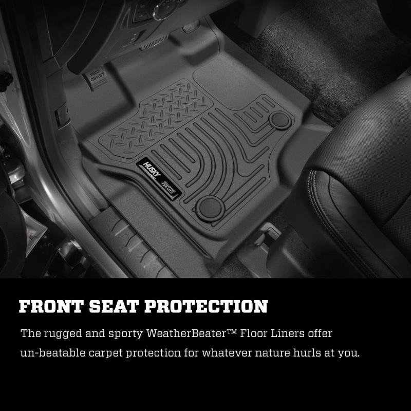 Husky Liners 21-23 Ford F-150 CC SC / 2017 Ford SD CC WeatherBeater Rear Floor Liners - Black