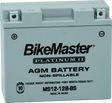 BikeMaster AGM Battery - MS12-12B-BS - Rowdy Warehouse 