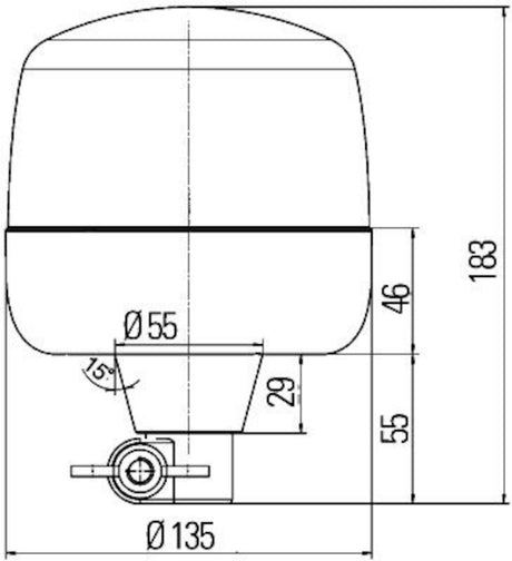 Hella Led Lamp 12/24V Amber Flex Mounting 2Rl - Rowdy Warehouse 