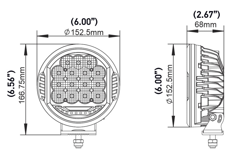 Hella 500 LED Driving Lamp - Single - Rowdy Warehouse 