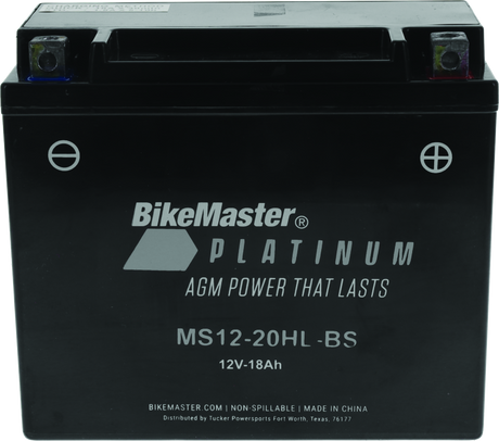 BikeMaster AGM Battery - MS12-20HL-BS - Rowdy Warehouse 