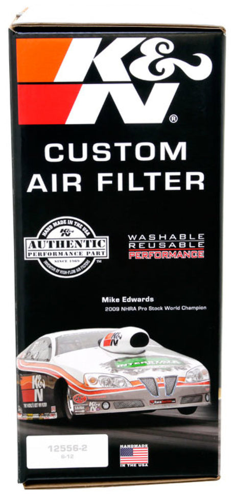 K&N Round Air Filter Assembly 14in. ID / 4..12in. Height / 5.125in. Neck Flange / 7/8in. Drop Ba - Rowdy Warehouse 