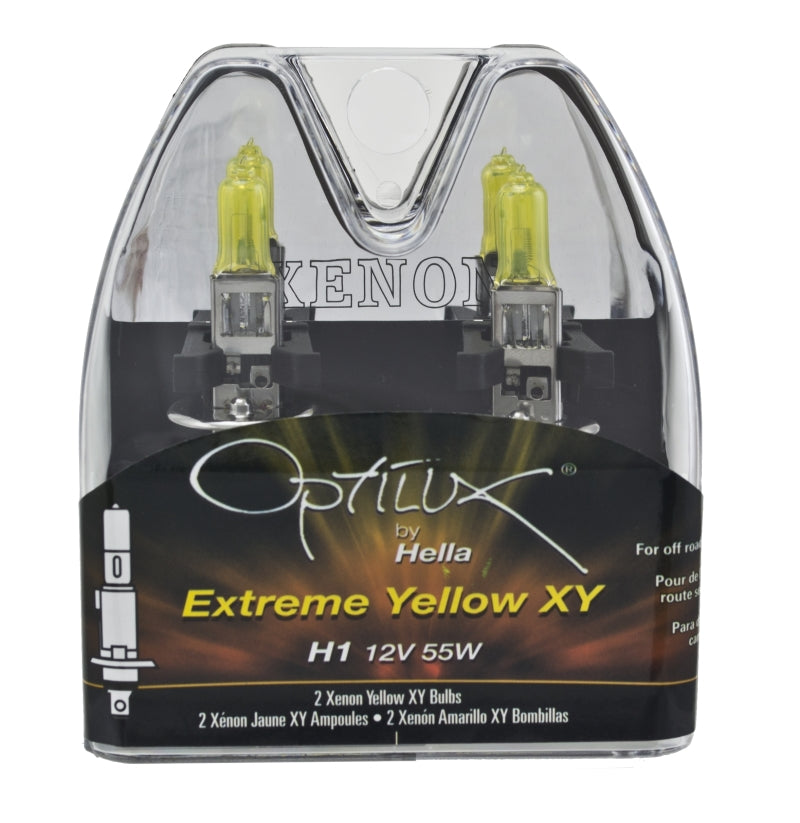 Hella Optilux H1 12V/55W XY Yellow Bulb - Rowdy Warehouse 