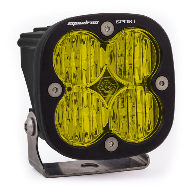 Baja Designs Squadron Sport Wide Cornering Black LED Light Pod Pattern - Amber - Rowdy Warehouse 