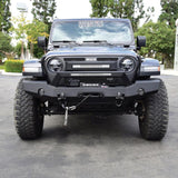 Westin 18-20 Jeep Wrangler WJ2 Full Width Front Bumper w/LED Light Bar Mount Textured Black