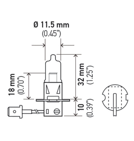 Hella H3 24V/70W PK22s T3.25 Halogen Bulb - Rowdy Warehouse 