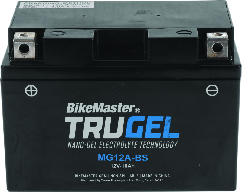 BikeMaster Trugel Battery MG12A-BS - Rowdy Warehouse 