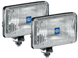 Hella 450 H3 12V SAE/ECE Fog Lamp Kit Clear - Rectangle (Includes 2 Lamps) - Rowdy Warehouse 