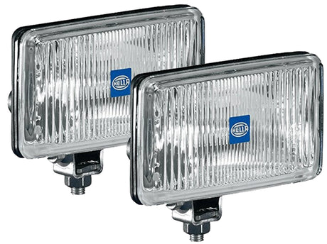 Hella 450 H3 12V SAE/ECE Fog Lamp Kit Clear - Rectangle (Includes 2 Lamps) - Rowdy Warehouse 