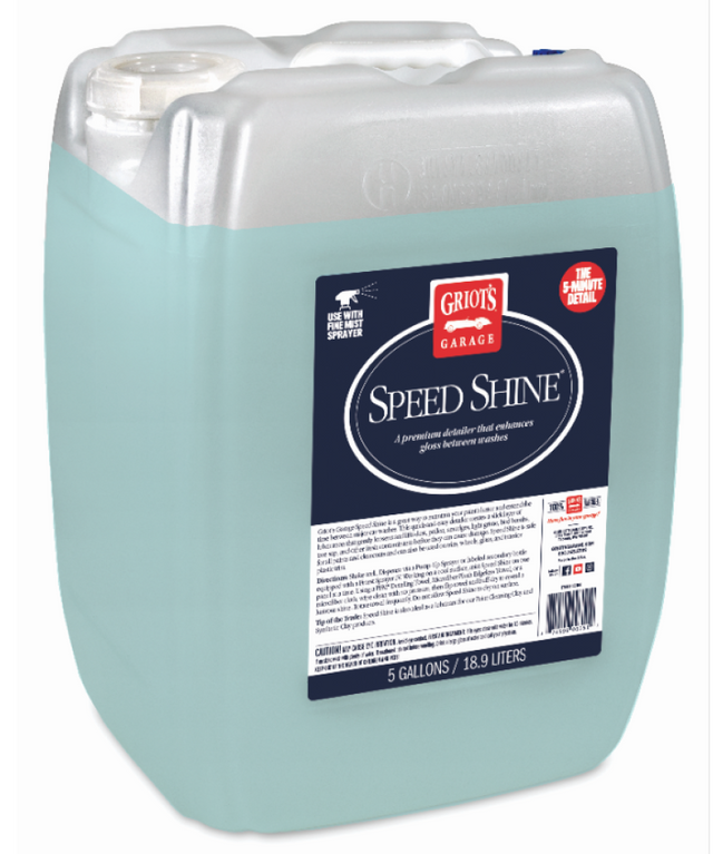 Griots Garage Speed Shine - 5 Gallons (Minimum Order Qty of 2 - No Drop Ship) - Rowdy Warehouse 