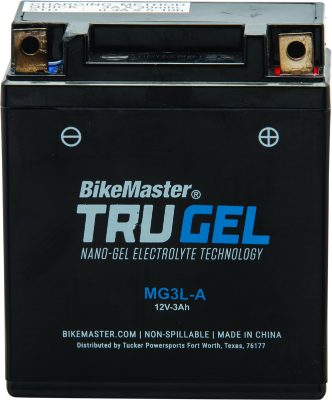 BikeMaster Trugel Battery MG3L-A - Rowdy Warehouse 