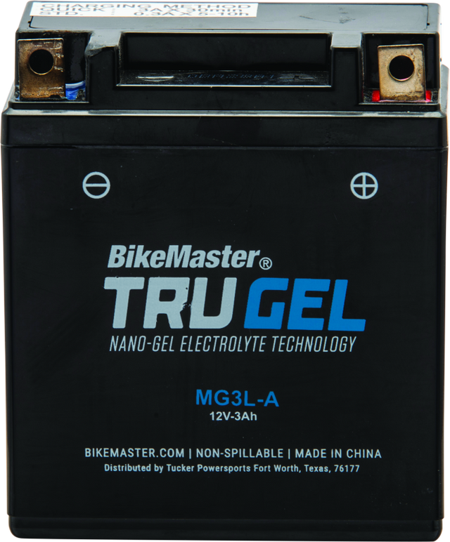 BikeMaster Trugel Battery MG3L-A - Rowdy Warehouse 