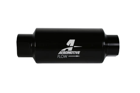 Aeromotive In-Line Filter 10AN 10 Micron Microglass Element Bright-Dip Black 2in OD - Rowdy Warehouse 