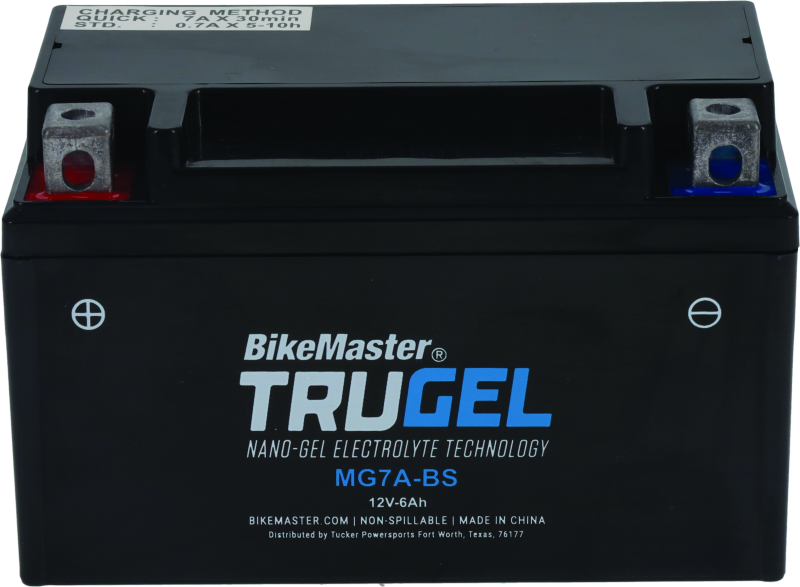 BikeMaster Trugel Battery MG7A-BS - Rowdy Warehouse 