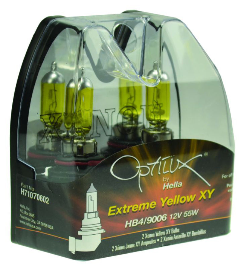 Hella Optilux HB4 9006 12V/55W XY Xenon Yellow Bulb - Rowdy Warehouse 