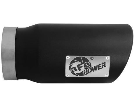 aFe Diesel Exhaust Tip Bolt On Black 5in Inlet x 6in Outlet x 12in Long - Rowdy Warehouse 