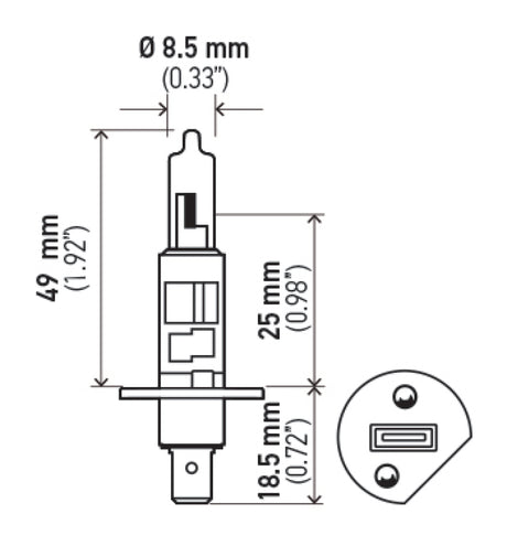 Hella Optilux H1 12V/55W XY Yellow Bulb - Rowdy Warehouse 