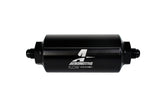 Aeromotive In-Line Filter - (AN-6 Male) 10 Micron Microglass Element Bright Dip Black Finish - Rowdy Warehouse 