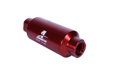 Aeromotive In-Line Filter - (AN-10) 10 Micron Microglass Element Red Anodize Finish - Rowdy Warehouse 