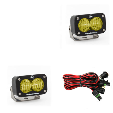 Baja Designs S2 Sport Wide Cornering Pattern Pair LED Work Light - Amber - Rowdy Warehouse 