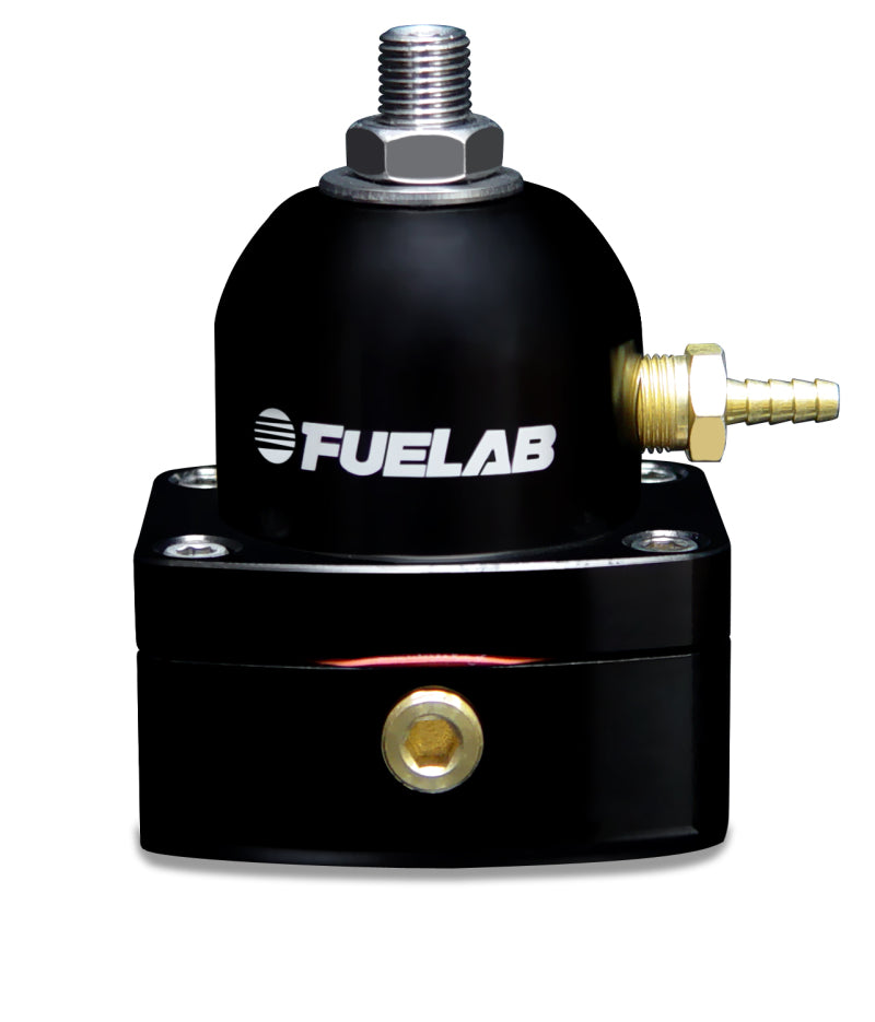 Fuelab 545 EFI Adjustable Mini FPR In-Line 25-90 PSI (1) -6AN In (1) -6AN Return - Black - Rowdy Warehouse 