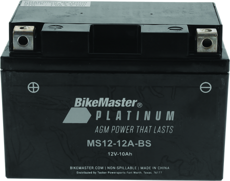 BikeMaster AGM Battery - MS12-12A-BS - Rowdy Warehouse 