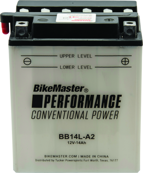 BikeMaster BB14L-A2 Battery - Rowdy Warehouse 