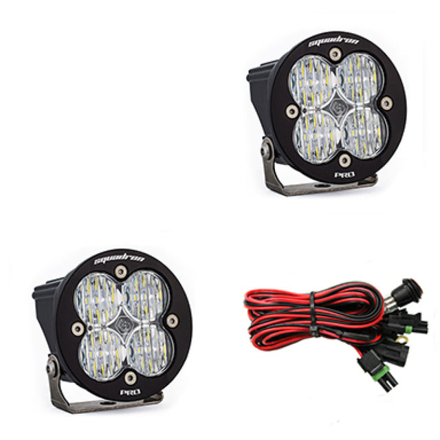 Baja Designs Squadron R Pro Wide Cornering Pair LED Light Pods - Clear - Rowdy Warehouse 