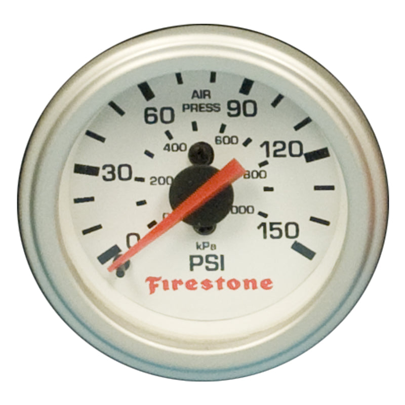 Firestone Replacement Single Pressure Gauge - White Face (For PN 2225 / 2229 / 2196) (WR17609181) - Rowdy Warehouse 