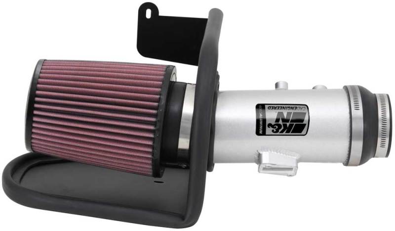 K&N 13-14 Honda Accord 3.5L V6 69 Series Typhoon Air Intake System - Silver Cold Air Intake Kit - Rowdy Warehouse 