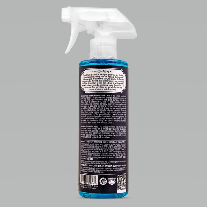 Chemical Guys Streak Free Window Clean Glass Cleaner - 16oz - Rowdy Warehouse 