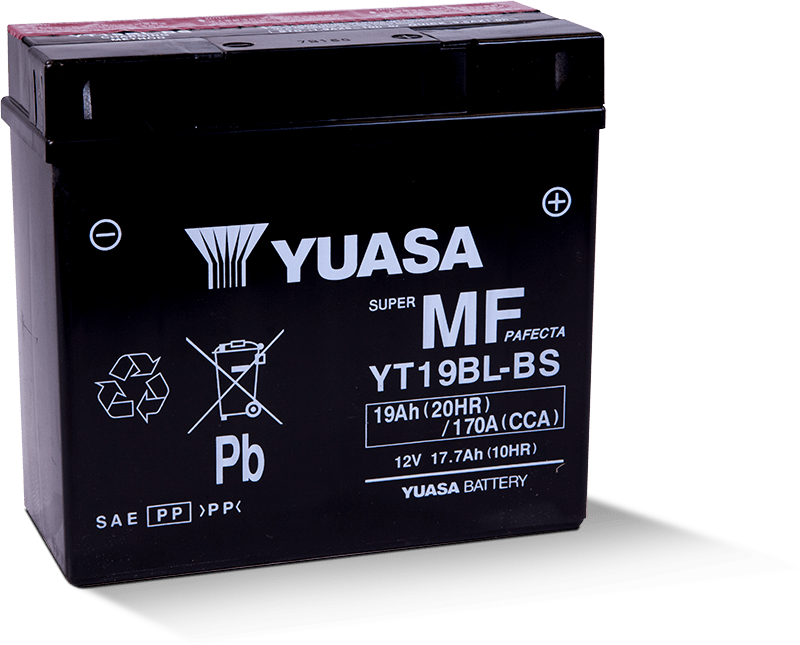 Yuasa YT19BL-BS Maintenance Free AGM 12 Volt Battery (Bottle Supplied)