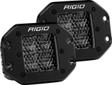 Rigid Industries D Series PRO Midnight Edition - Spot - Diffused - Pair