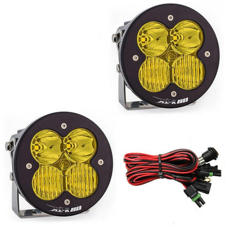 Baja Designs XL-R 80 LED Auxiliary Light Pod Pair (Driving/Combo) (Amber) - Rowdy Warehouse 