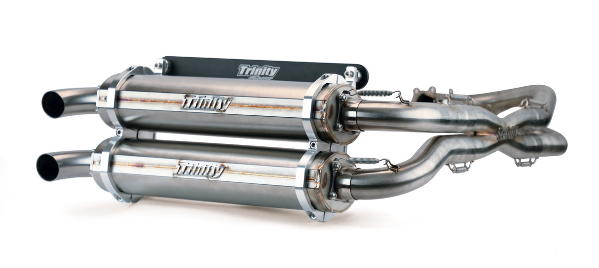 RZR XP 1000 EXHAUST - STAINLESS STEEL - FULL SYSTEM (2014-2023) - Rowdy Warehouse 