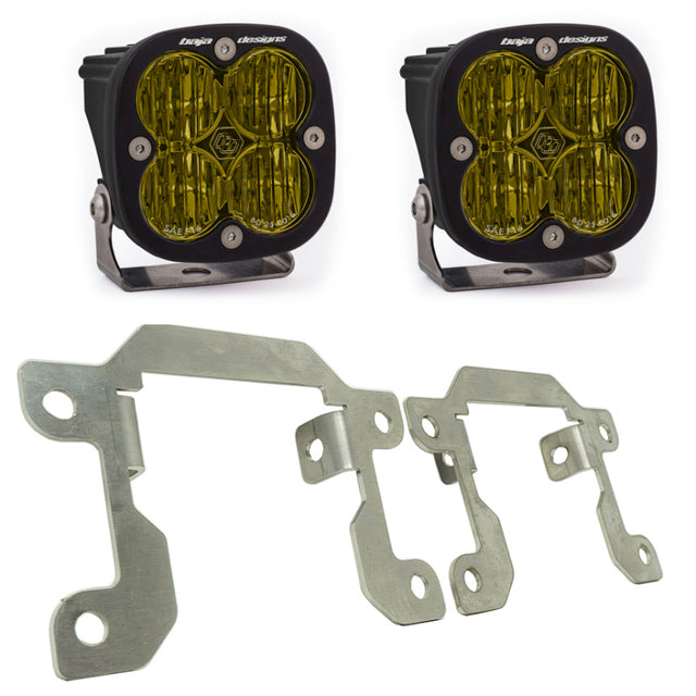 Baja Designs 2019+ Ranger Fog Light Squadron Amber Fog Pocket Kit - Rowdy Warehouse 