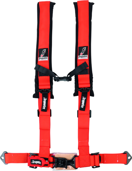 DragonFire Racing Harness- H-Style- 4-Point- 2in Buckle- Orange - Rowdy Warehouse 