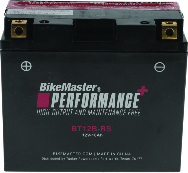 BikeMaster BT12B-BS Battery - Rowdy Warehouse 