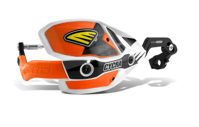 Cycra CRM Ultra 1-1/8 in. Clamp w/White Shields/Orange Covers - Rowdy Warehouse 